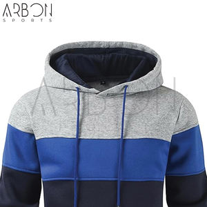 Customized Contrast Color Good Selling Product New Arrival Premium Quality Men Causal Wear Solid Pullover Men's Hoodie - Product Image 4