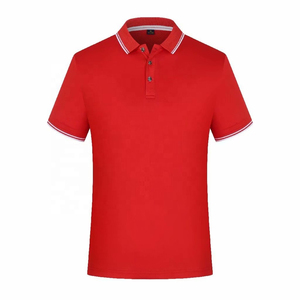 Camisa de golf de manga corta de secado rápido para hombre 2025 logotipo personalizado al por mayor para uniforme de polo con cuello de dos colores de patrón sólido - Product Image 2
