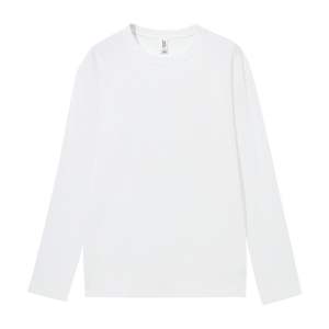 T-shirts à manches longues 230gsm Streetwear T-shirt à col rond vierge T-shirt à manches longues en coton avec logo personnalisé pour hommes Expédition DDP - Product Image 2