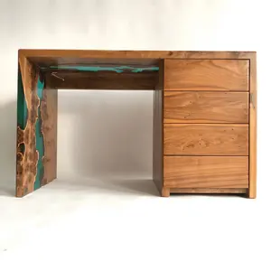 Escritorio de Madera Maciza Personalizado “Anhel” – Escritorio de Oficina Hecho a Mano con Tablero de Roble/Álamo - Product Image 5