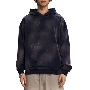 2024 Vintage Style Acid Wash Sudadera con capucha de gran tamaño 350 Gsm Heavyweight Hoodie Acid Wash para hombres a la venta ahora - Product Image 1