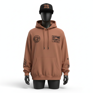 Sudadera con Capucha para Mujer, Algodón Premium, Felpa de Poliéster, GSM Suave y Cálido, Color Marrón, Logotipo Personalizado con Serigrafía, Sudadera Básica para Mujer - Product Image 6