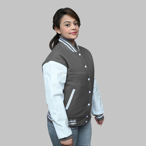 Veste Letterman à manches en cuir et en laine personnalisée de haute qualité meilleure vente de veste universitaire pour homme au prix d'usine - Product Image 3