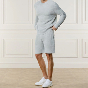 Pantalones cortos de Mohair para hombre más vendidos para 100% algodón patrón sólido ropa de entrenamiento uso informal pantalones cortos de Mohair de alta calidad - Product Image 6