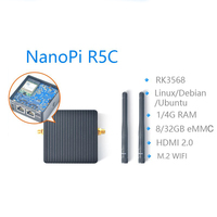 NanoPi R5C Rockchip RK3568B2 A55 double Port Ethernet 2.5G prise en charge du module WiFi M.2 pour Linux Openwrt Debian Ubuntu