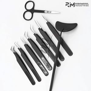 ชุดแหนบต่อขนตาสำหรับต่อขนตา RMI Super September ปลายเงินเคลือบสีดำ - Product Image 3