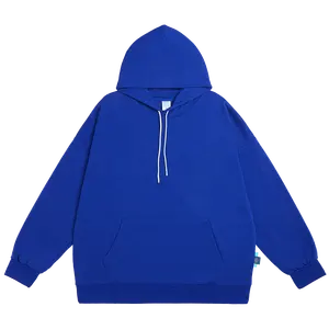 Özel marka logosu düşük MOQ yüksek kalite siyah beyaz 100% pamuklu kazak kazak erkek Hoodie