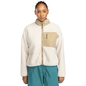 Wholesale Custom Women's Color Blocked Fleece <b>Jacket</b> With Stand Collar And Zipper Closure Winter Warm Coat - Product Image 1