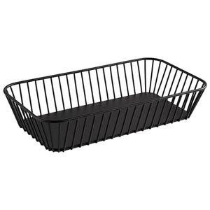 Panier rectangulaire multifonctionnel Urban 1/3 en métal noir avec pieds antidérapants 32,5 x 17,6 cm Hauteur 7,5 cm - Product Image 1