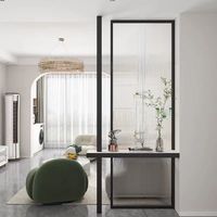 Cloison en verre trempé Hongqi pour hall d'entrée, salon et salle de bain minimaliste moderne avec eau à demi-paroi