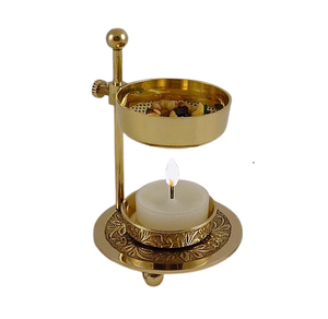 Quemador de incienso de vela de color negro y dorado de metal con quemador Bakhoor de Calidad exclusiva a precio asequible - Product Image 3