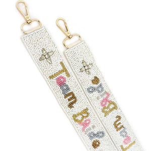 Handmade Stylish Seed Beaded Strap for Bag New Introducing TEAM <b>BRIDE</b> Seed Beaded Adjustable Durable Christmas by glowin fashion - Product Image 1