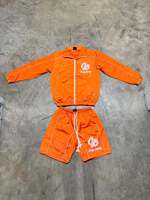 Conjunto corto de chándal con cremallera y logotipo personalizado para hombre, chaqueta cortavientos y pantalones cortos estampados para invierno