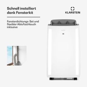 เครื่องปรับอากาศแบบพกพา 14000 BTU สำหรับบ้าน 3 in 1 ระบบทำความเย็น ลดความชื้น พัดลม ประหยัดพลังงาน ระดับ A ใช้สารทำความเย็น R290 สำหรับพื้นที่ 24-38 ตร.ม. เสียงเงียบ 55 เดซิเบล สีขาว - Product Image 5