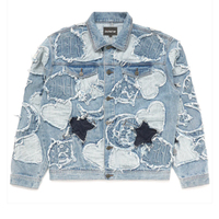 2025/26 nouveaux hommes streetwear déchiré coupe ajustée jeans veste Hip hop mâle trous coton couleur unie décontracté Denim veste pour hommes