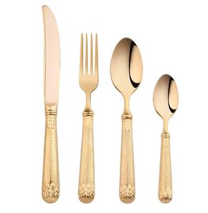 Ensemble de couverts en laiton plaqué or de qualité standard, ensemble de couverts pour hôtel, restaurant, utilisation sur table. - Product Image 3