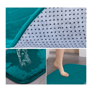Vente en gros de tapis de salle de bain tapis absorbant l'eau tapis antidérapant utilisé dans la salle de bain salle de douche tapis de bain en coton à mémoire de couleur grise - Product Image 5