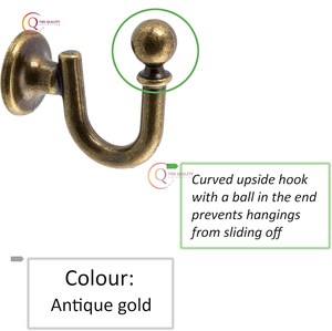 <b>Hanger</b> Hook Brass Metal <b>Wall</b> <b>Mounted</b> Hanging Holder Entryway Storage Metal <b>Hanger</b> Home Vintage Organizer at Affordable Price - Product Image 2