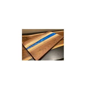 Plateau de service pour café de table Cuisine pour hôtel Maison Plateau de service en bois de manguier et résine poli fait à la main Design rivière Hot Seller - Product Image 5