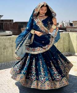 Lehenga choli ผ้าออแกนซ่ามาใหม่เสื้อผ้าสำหรับงานแต่งงาน Dupatta ขายส่ง - Product Image 5