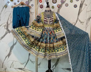 2025 Banjara Tribal Ethnique Vintage Kutchi Robe Superbe Qualité Afghan/Pakistan Traditionnel Multicolore Dentelle Robe Décorée - Product Image 5