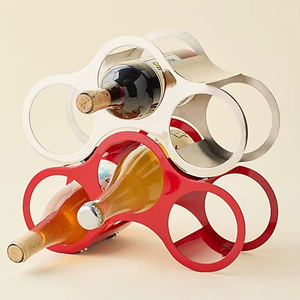 Classic <b>Metal</b> <b>Wine</b> <b>Rack</b> Perfect For Elegant Home Bar Decor And <b>Wine</b> Storage Accessories - Product Image 1
