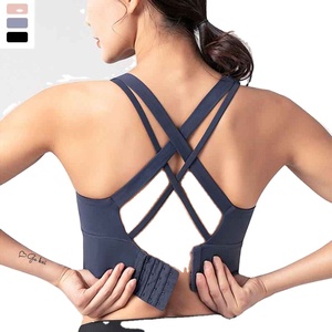 Sujetador deportivo elástico de alta calidad con tiras para mujer, ropa deportiva transpirable, sujetador deportivo para mujer en venta - Product Image 6