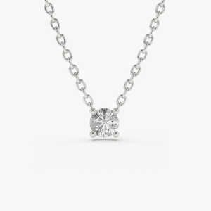 14k Gold Diamond Solitaire <b>Necklace</b> 14k Gold Layered Pendant Dainty Diamond <b>Necklace</b> Minimalist Delicate Jewelry for Women - Product Image 2