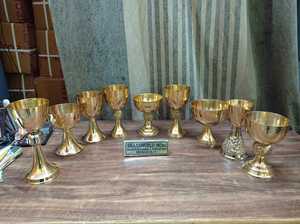 การออกแบบที่ไม่ซ้ำทองชุบทองเหลือง Chalice กับ Ciborium ทำด้วยมือในการขาย - Product Image 2