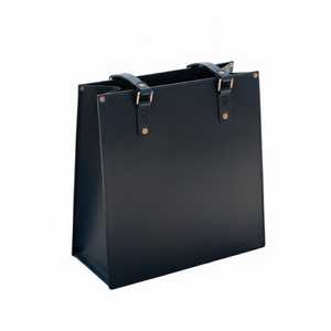 Structured Black Leather Vintage Fashion Zip Water Resistant Tote <b>Bag</b> Women Vertical Shopper Handbag Minimalist <b>Work</b> <b>Laptop</b> - Product Image 3