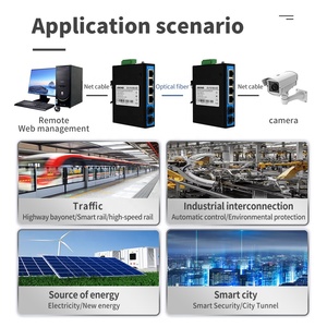 थोक 6 बंदरगाहों पूर्ण गीगाबिट औद्योगिक फाइबर स्विच 12 जीबीपीएस 1000 मीटर sfp पोर्ट पो औद्योगिक स्विच - Product Image 4