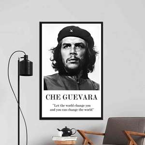 Impression sur toile inspirante : Che Guevara avec citation personnalisée, affiche roulée - Product Image 1