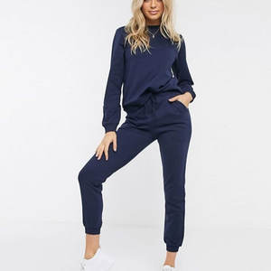 Conjunto de chándal de mujer personalizado mezcla de algodón premium, traje de manga larga de moda fabricante OEM. - Product Image 5