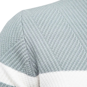 Sweatshirts pour hommes en coton mélangé fabriqués en usine, à rayures, col rond, fond droit, impression DTG personnalisée, vêtements d'extérieur d'hiver - Product Image 3