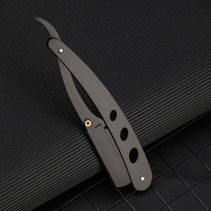 Maquinilla de afeitar recta plegable ANAAIF al por mayor, herramienta de barbero de acero inoxidable de alta calidad para depilación corporal personalizable - Product Image 2