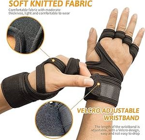 Gants de sport en cuir antidérapants demi-doigts pour hommes et femmes Gants de fitness respirants pour l'haltérophilie et le cyclisme en plein air - Product Image 2