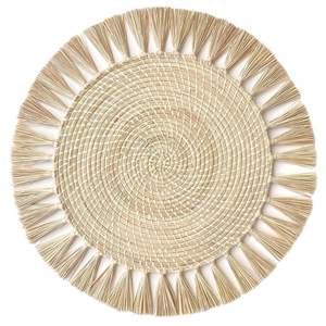 Handcrafted Versatile Wall-Hanging Decor Unique <b>Woven</b> Rattan Charger Plates Stylish 'Mats Pads' Line Durable <b>Coasters</b> Placemats - Product Image 4