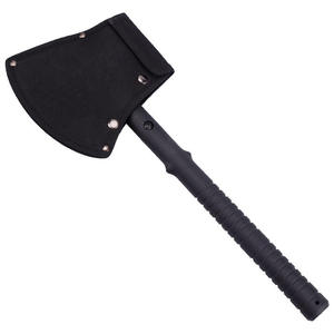Hache en acier à haute teneur en carbone de qualité industrielle, manche en acier – Outil multifonctionnel tactique pour le camping, la coupe et le feu, longueur totale 400 mm - Product Image 2