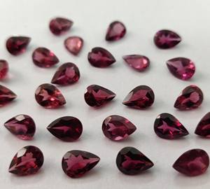 ลูกแพร์โกเมนโรโดไลต์สีชมพูธรรมชาติขนาด5x7มม. พลอยโกเมนโรโดไลต์สีชมพูแบบหลวม - Product Image 2