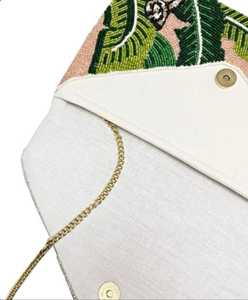 La mejor calidad leopardo guepardo hoja tropical rubor semilla cuenta bandolera cadena embrague Boho monedero - Product Image 4