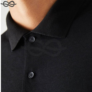 เสื้อยืดโปโลแขนสั้นโพลีเอสเตอร์คุณภาพสูงปักโลโก้แบบเรียบง่ายปุ่มว่างแบบลำลอง - Product Image 6