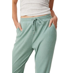 OEM personalizado de las mujeres de lana pantalones de jogging Casual de gran tamaño de invierno pantalones de chándal con bolsillos para correr y pantalones de chándal - Product Image 2