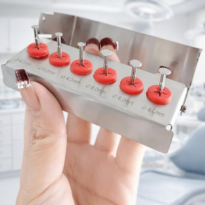 Kit de 6 disques de scie dentaire manuels en acier inoxydable, outils de coupe de précision de haute qualité, chirurgie dentaire, certifié CE, classe - Product Image 1