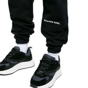 Core Jogger à revers noir 100 coton polaire lourd coupe décontractée pantalon Streetwear avec ceinture élastique et poche zippée - Product Image 3