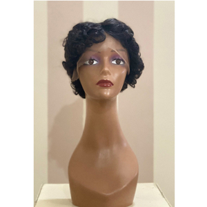 Court Bob Curly Perruque Remy Hair Grade 100% Extensions de cheveux humains vierges indiens bruts non transformés au moins prix à vendre - Product Image 1