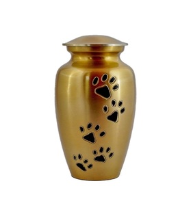 Brass Pet Memorial Cremation Urns for <b>Dogs</b> and Cats <b>Ashes</b> - Keepsake <b>Ash</b> Urn - Funeral Urn (Black Paw 45 Cubic Inches) - Product Image 4