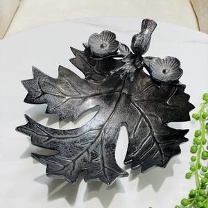 Bol à feuilles fini or bol décoratif de haute qualité avec métal en aluminium de qualité supérieure fabriqué nouveau bol de service pour vaisselle - Product Image 3