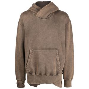 Sudadera con Capucha de Algodón 100% de Alta Calidad para Hombre, Estilo Lavado Ácido, Moda Urbana, Invierno, con Cuello de Felpa y Estampado de Logotipo, Venta al por Mayor 2026 - Product Image 3