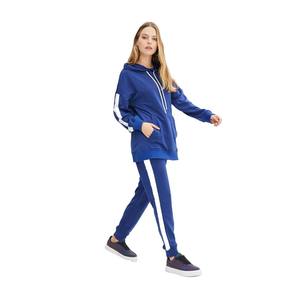 Venta al por mayor Lady Active Wear Set Mujer pulóver chándal Fleece señoras chándales mujer pulóver chándales señoras - Product Image 2