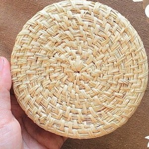 Posavasos para mesa de comedor, soporte resistente al calor, posavasos para té, accesorios de cocina, posavasos de yute de mimbre con soporte - Product Image 5